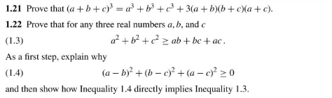 Solved 1 21 Prove That A B C 3 A3 C3 3 A B Chegg Com