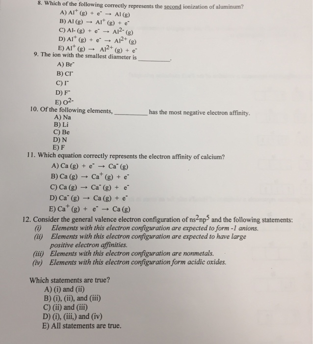 Solved 8. Which Of The Following Correctly Represents The | Chegg.com Solved 8. Which Of The Following Correctly Represents The | Chegg.com