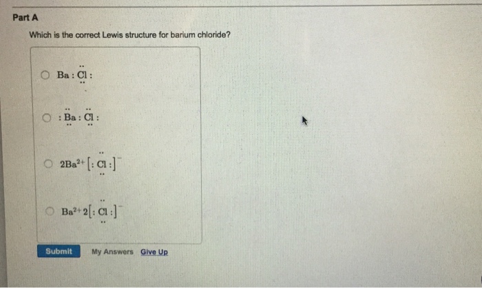 barium chloride lewis dot structure