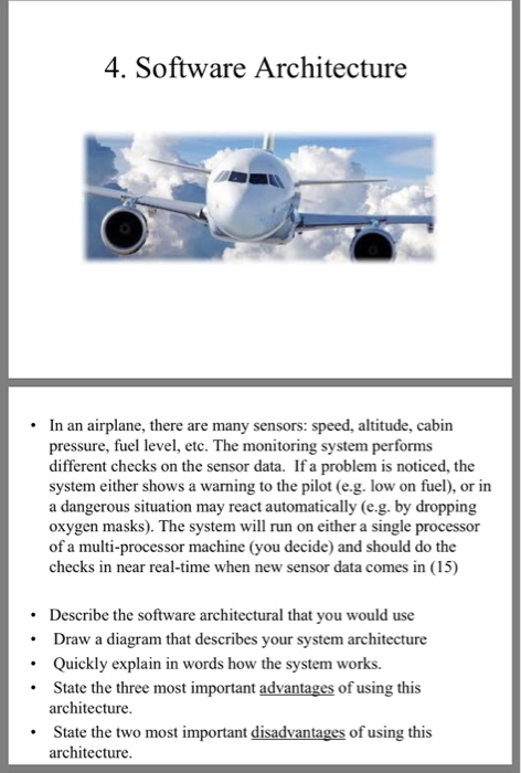 4 Software Architecture In An Airplane There Ar Chegg Com