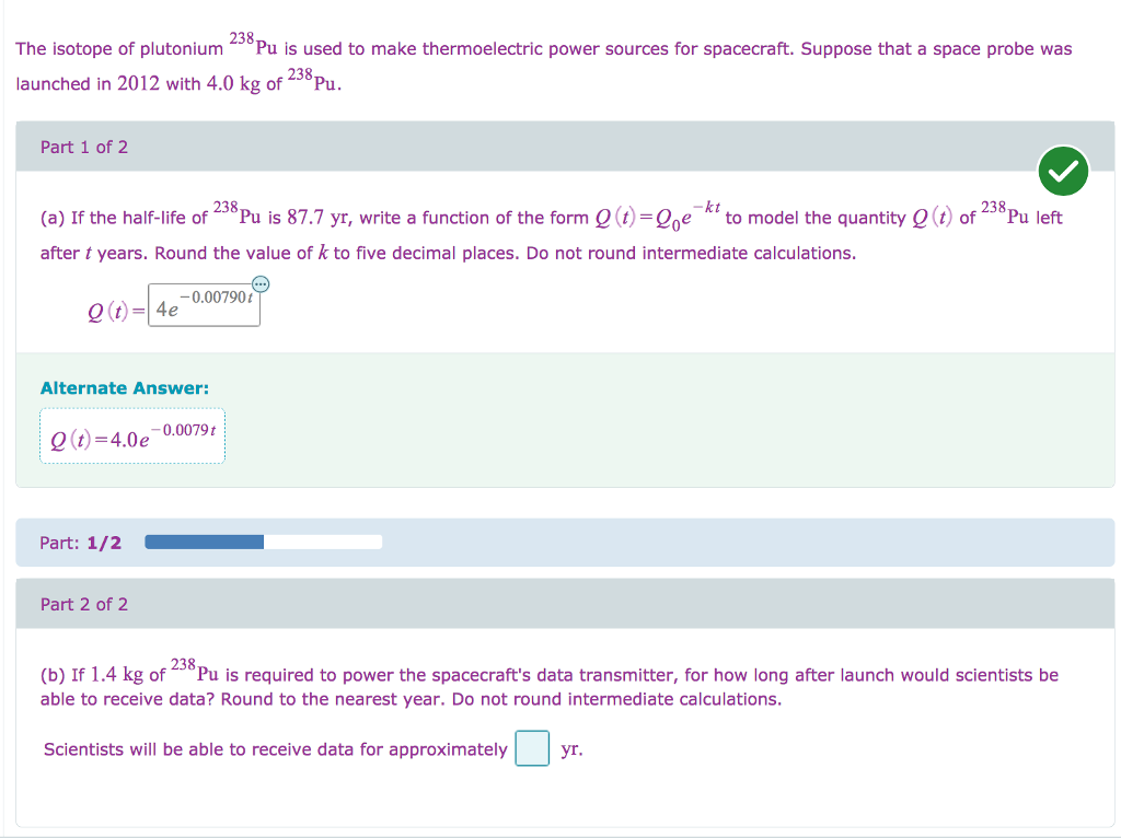 Solved 238 The Isotope Of Plutonium Pu Is Used To Make Th Chegg Com