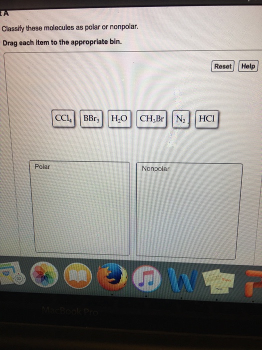 Solved Classify These Molecules As Polar Or Nonpolar. Dra