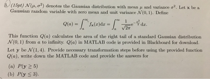 Solved Aj 15 T N M S2 Denotes The Gaussian Distributio Chegg Com