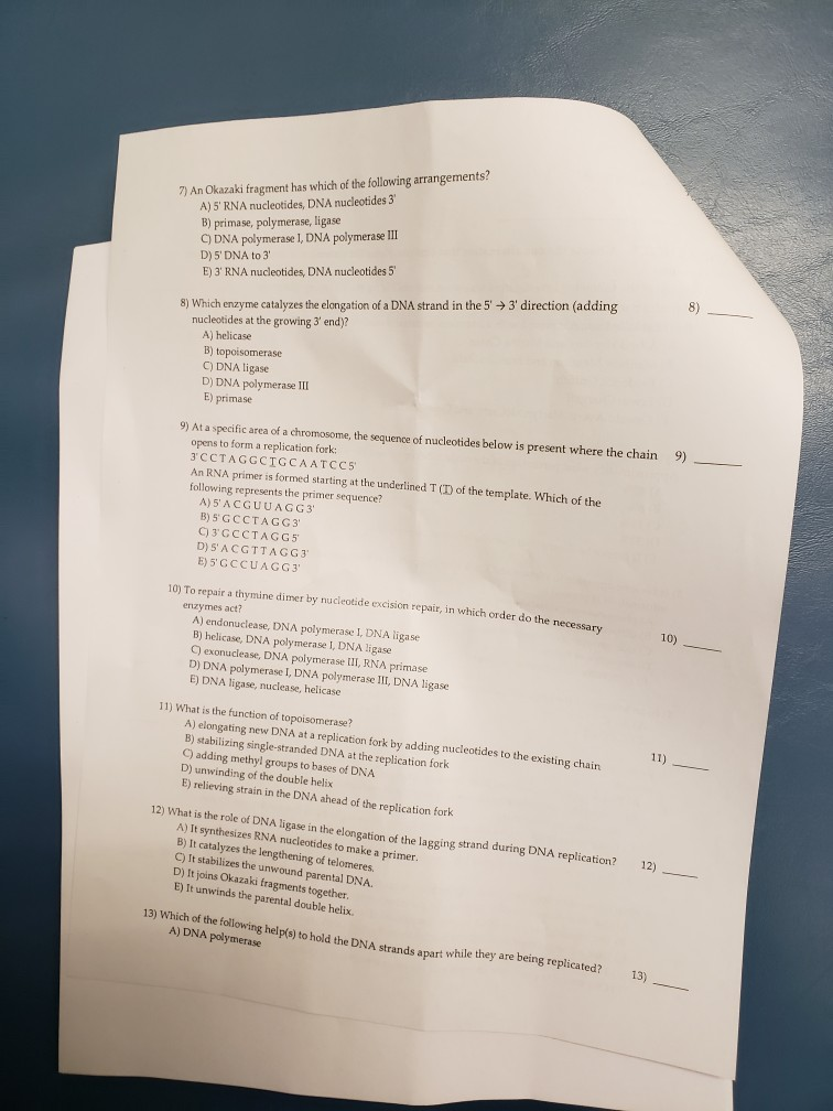 Solved A) 5� Rna Nucleotides, Dna Nucleotides 3 B) Primase, | Chegg.com Solved A) 5� Rna Nucleotides, Dna Nucleotides 3 B) Primase, | Chegg.com
