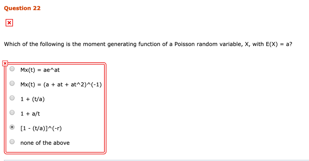 Solved Question 22 Which Of The Following Is The Moment G Chegg Com