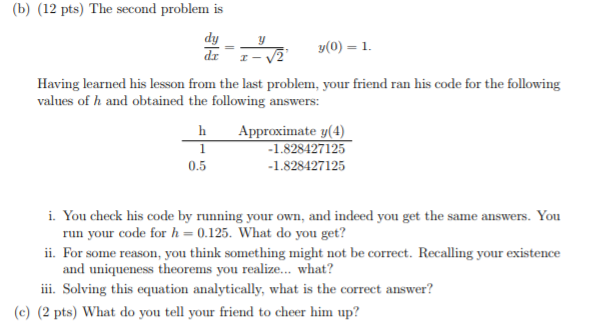 Solved B 12 Pts The Second Problem Is Having Learned