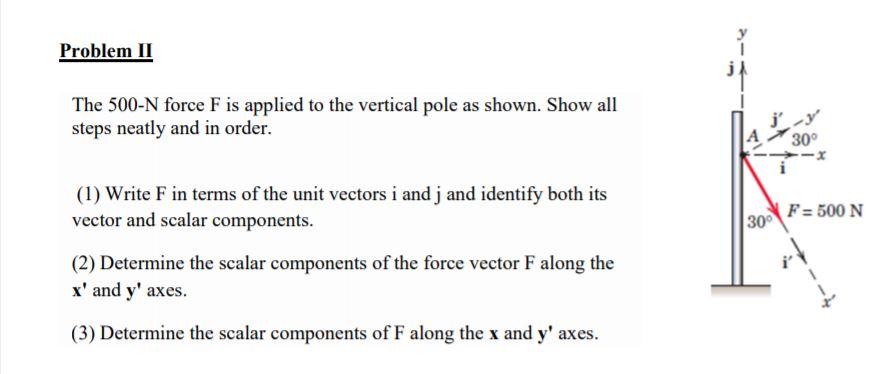 Solved Problem Ii The 500 N Force F Is Applied To The Ver Chegg Com