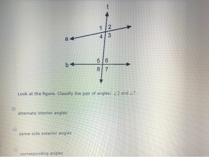 Solved 112 一 516 8 7 Look At The Figure Classify The Pa