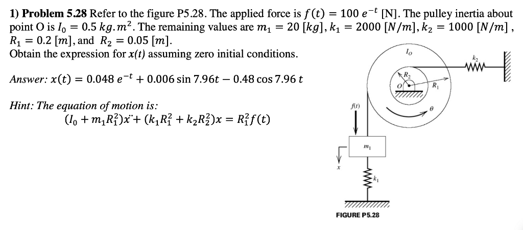 Solved 1 Problem 5 28 Refer To The Figure P5 28 The App Chegg Com