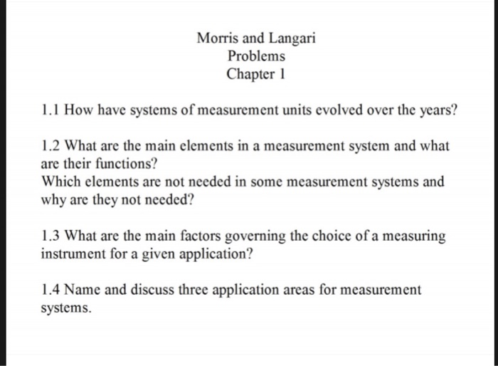 Morris And Langari Problems Chapter L 1 1 How Have Chegg 