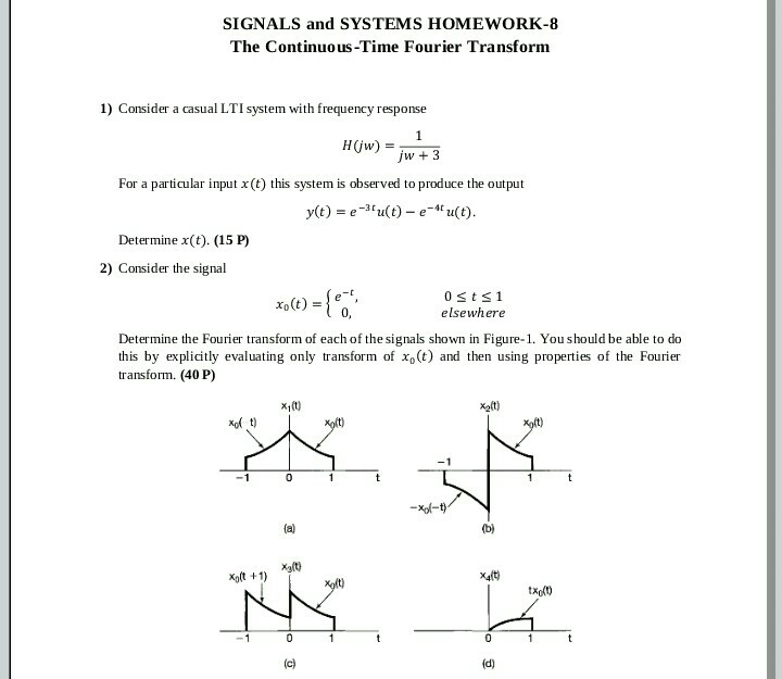 Signal course picture