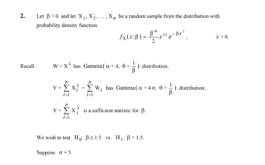 Solved 2 Let B 0 And Let Xl X2 Probability Density Fun Chegg Com