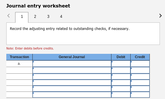 Solved Journal entry worksheet Record the adjusting entry | Chegg.com