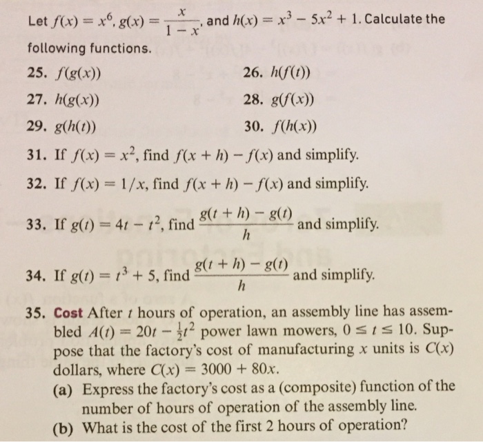 Solved And H X X3 5x2 1 Calculate The Letf X X6 Chegg Com