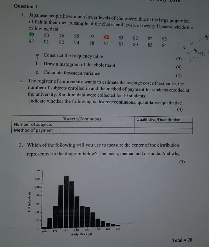 Qualitative ... ??? 2.) Solved: Di Of 1.) And Subjects: Number