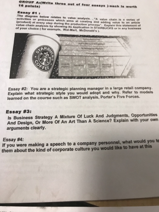 What Is A Thesis Statement In An Essay Group Awrite Three Out Of Four Ssays Each Is Worts English Essays On Different Topics also Thesis For Persuasive Essay Solved Group Awrite Three Out Of Four Ssays Each Is W Mahatma Gandhi Essay In English