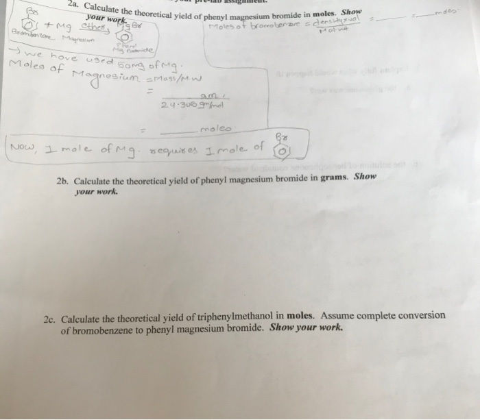 Grignard Ran Synthesis Of Triphenylmethanol Lab Chegg 