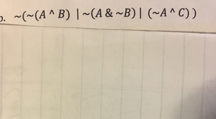 (AA B) (A & ~B) (AA C)) O.