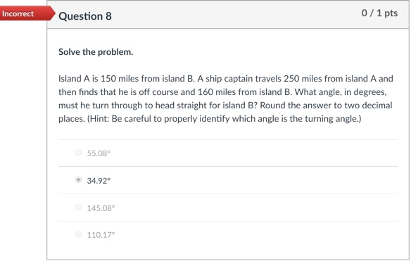 solved incorrect question 8 0 1 pts solve the problem is chegg com chegg