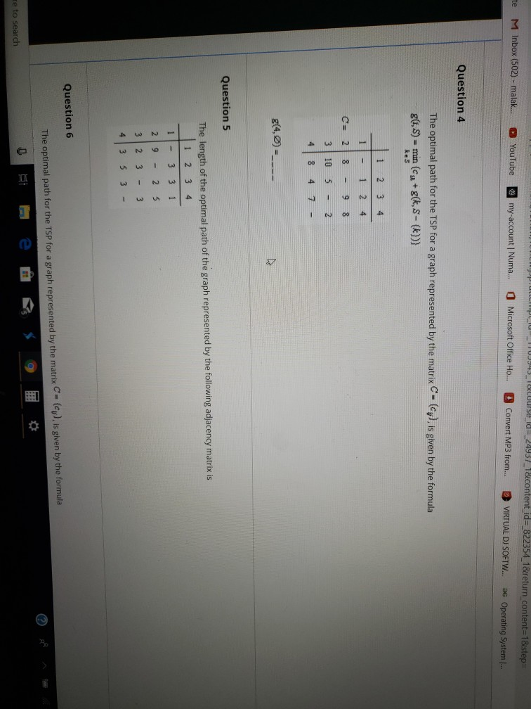 4937 1&content id- 822354 1&return content-1 te M Inbox (502) -malak. YouTube t| Numa... Microsoft Office Ho... Convert MP3 f