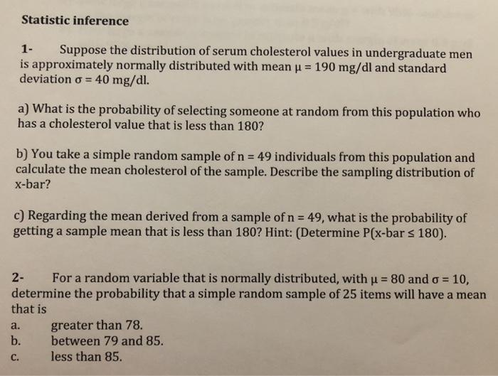 Solved Statistic Inference 1 Suppose The Distribution Of Chegg Com
