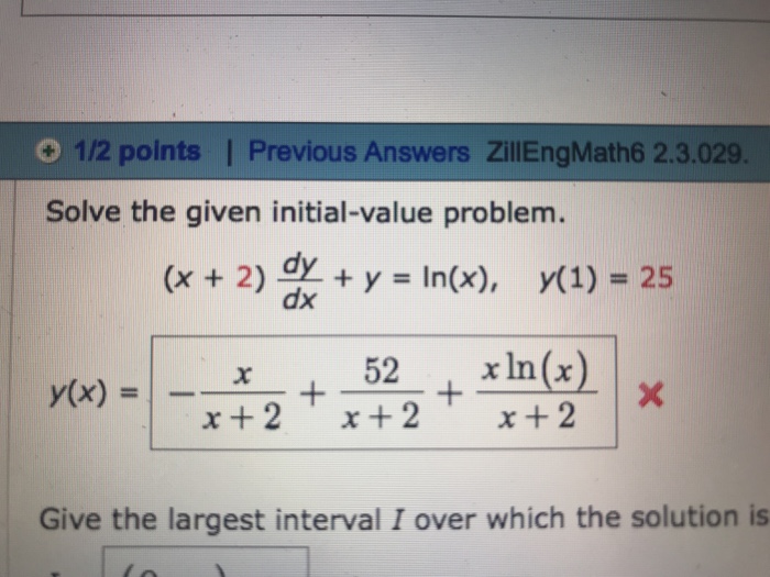 Solved リ1 2 Points Previous Answers Zilengmath6 2 3 029 Chegg Com