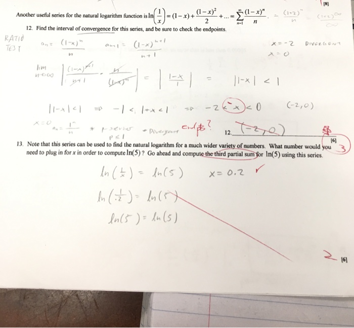 Another Useful Series For The Natural Logarithm Chegg Com