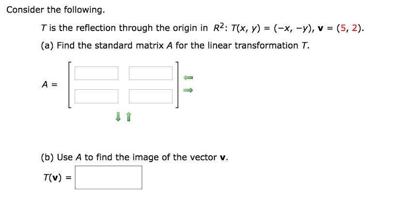 Solved Consider The Following T Is The Reflection Through Chegg Com