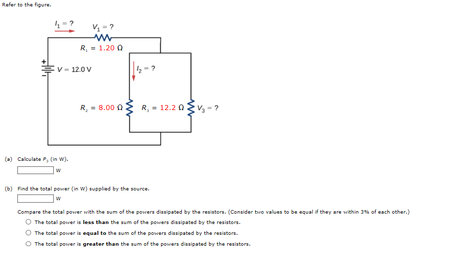 Solved Refer To The Figure R 1 Q V 12 0v R 8 00 Q A Chegg Com
