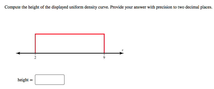 Solved Compute The Height Of The Displayed Uniform Densit Chegg Com