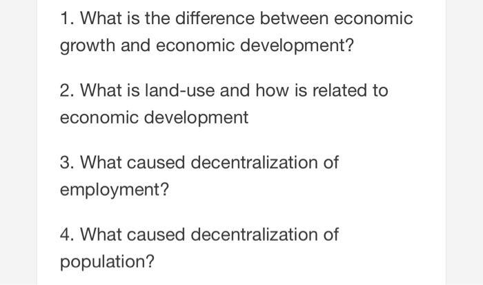 compare and contrast economic growth and economic development