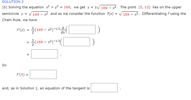 Solution 2 B Solving The Equation X2 Y2 169 We Chegg Com