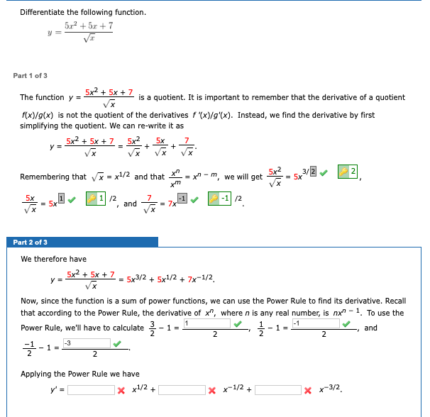 Differentiate The Following Function Part 1 Of 3 The Chegg Com