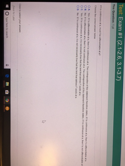 Solved This Question 1 Pt Find The Derivative Of The Fol