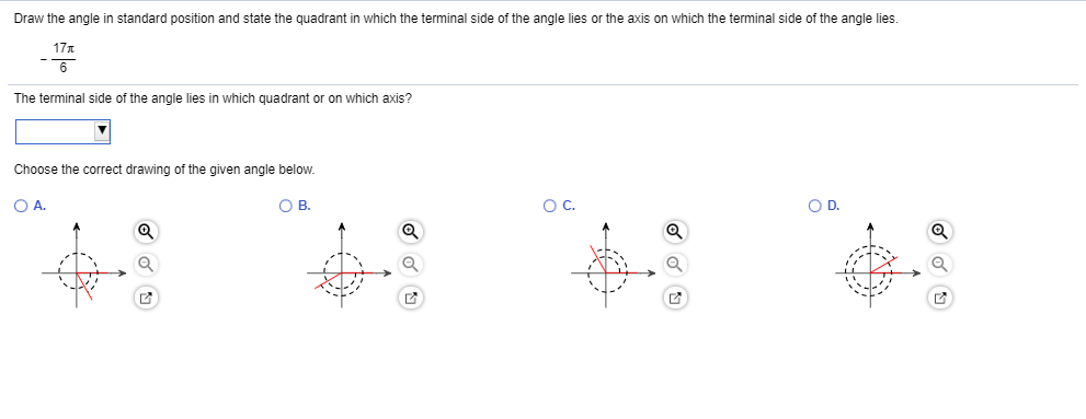 Solved Draw The Angle In Standard Position And State The