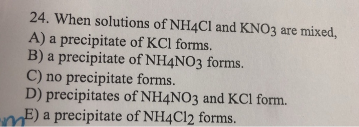 Tổng hợp thông tin về NH4Cl và KNO3