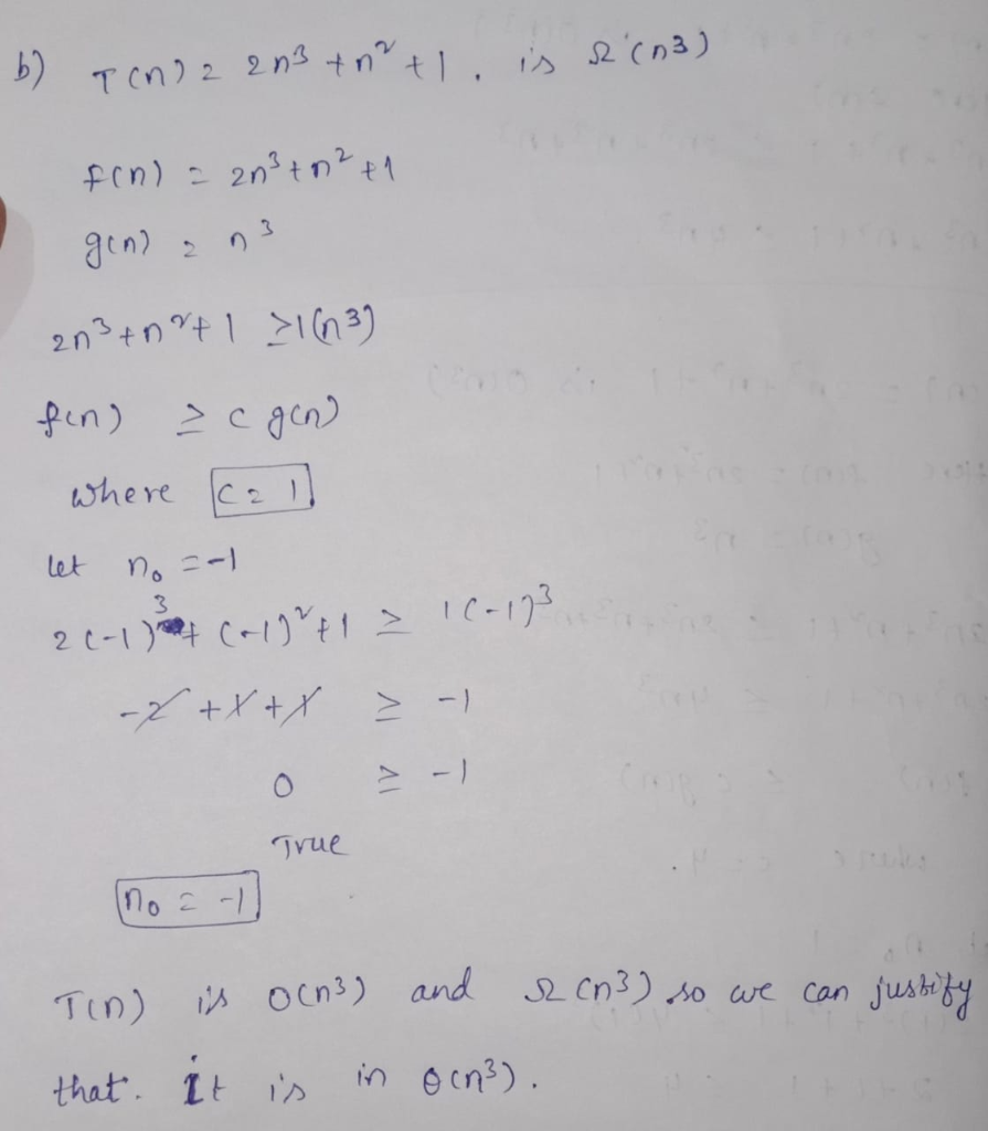 Solved Problem 5 30 Points Calculating Bounds Suppose Algorithm Solves Problem Size N T N 2n3 N2 Q