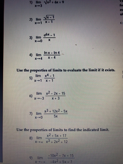 X2 6x 3 x 2. Lim x-3 x2-3/x2-6x+9. Lim 3/2x-6. Lim x2-x-6/x-3. Lim (3x -2x +6)=x-2.