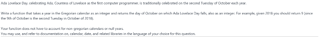 Ada Lovelace Day, celebrating Ada, Countess of Lovelace as the first computer programmer, is traditionally celebrated on the