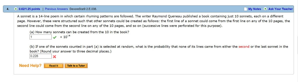 5 0 1 25 Points Devorestat9 2 E 043 My Notes Ask Chegg Com