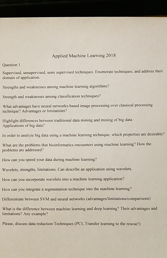 supervised techniques