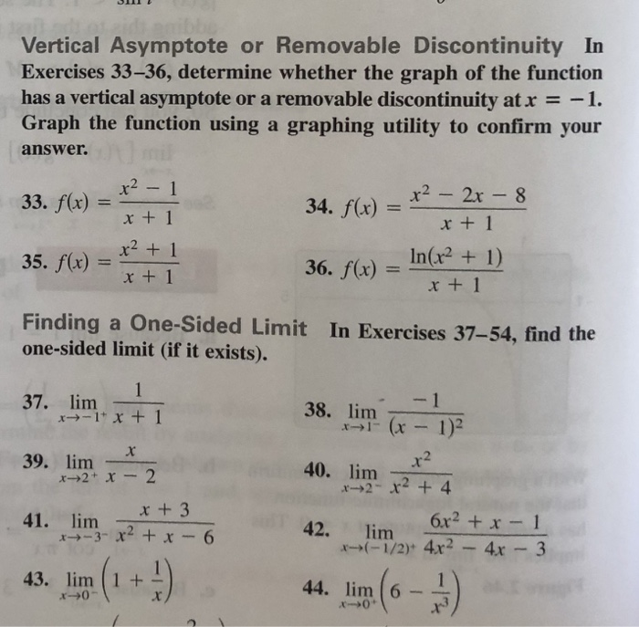 Solved Vertical Asymptote Or Removable Discontinuity In E Chegg Com