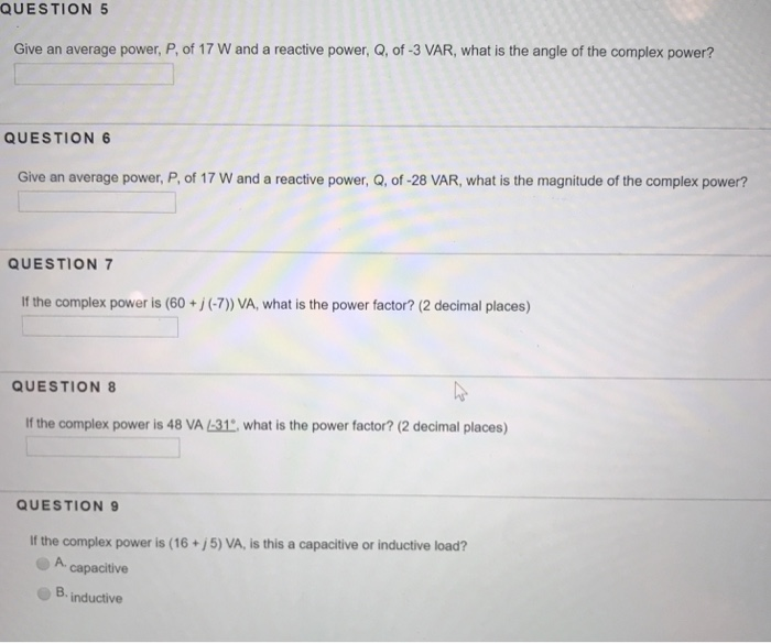 Question 2 Match The Power Triangle To The Chegg Com