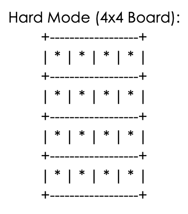 Hard Mode (4x4 Board):