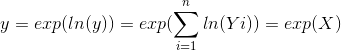 y = erplln(y)) = erp(Xin(Yi)) = exp(X)