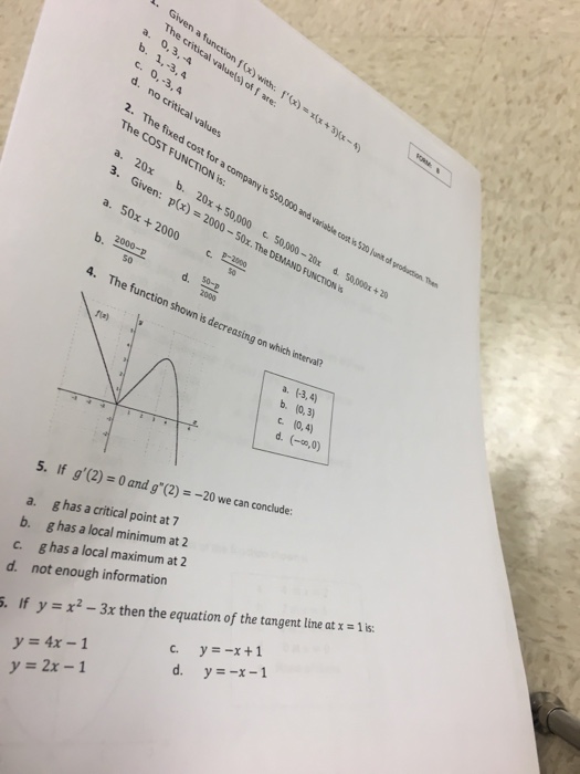 Solved Given A Function F X With F X X X 3 X 4 Chegg Com