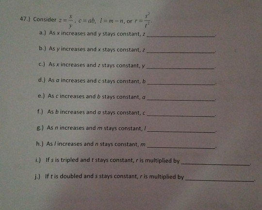 Solved 47 Considercab 1 M N Or R A As X Increases A Chegg Com