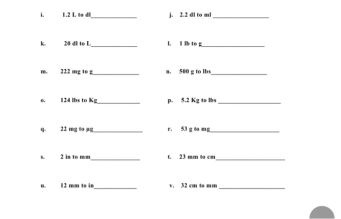 Solved L 12l To Di J 2 2 Dl To Ml K Dl To L L 1 Lb T Chegg Com