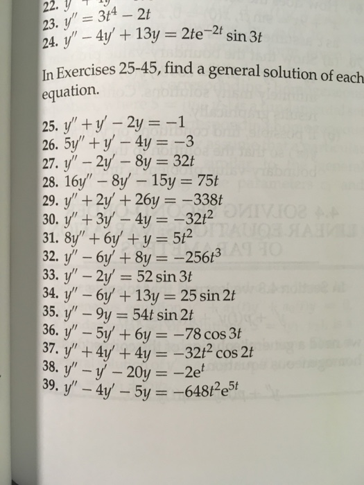 Y 3t 4 2t Y 47y 13y 2te 2t Sin 3t In Chegg 