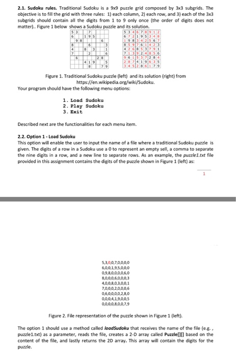 2 1 Sudoku Rules Traditional Sudoku Is A 9x9 Puzzle Chegg Com